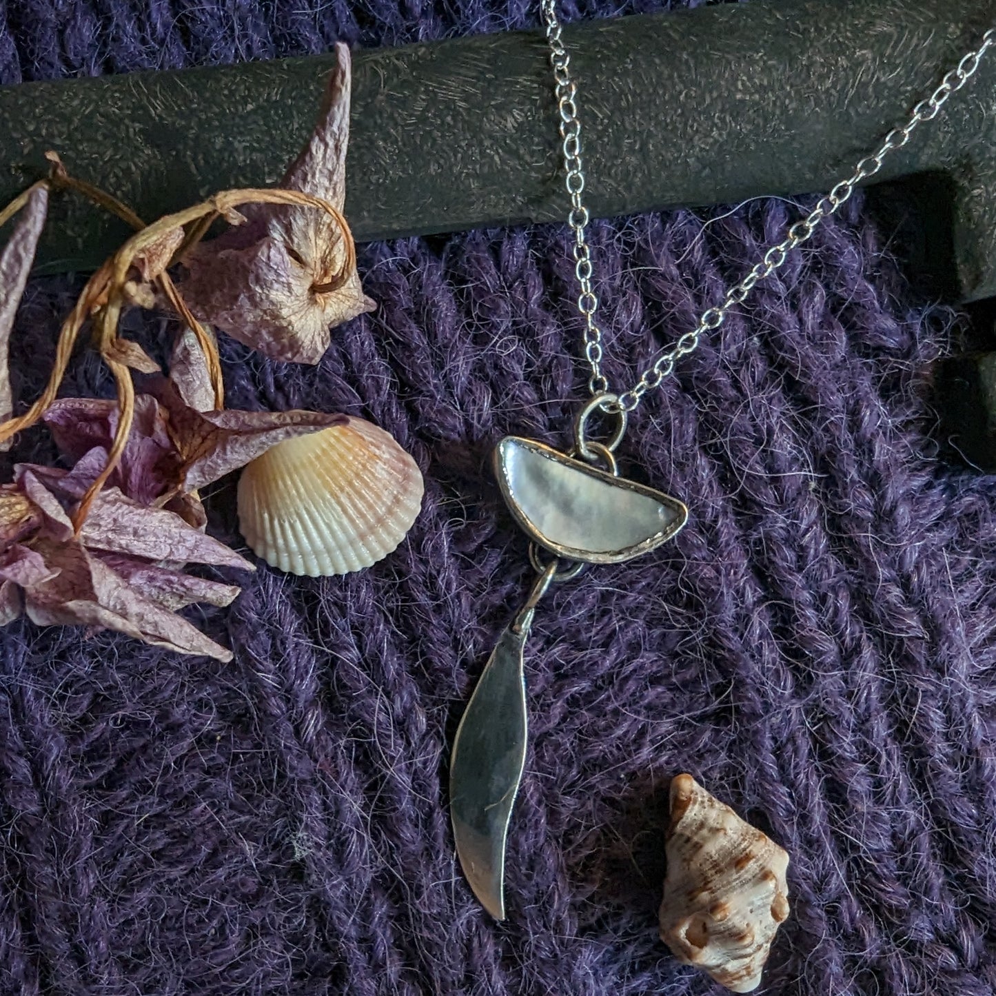 Spirit of Eucalyptus . Mother of Pearl Moon Talisman
