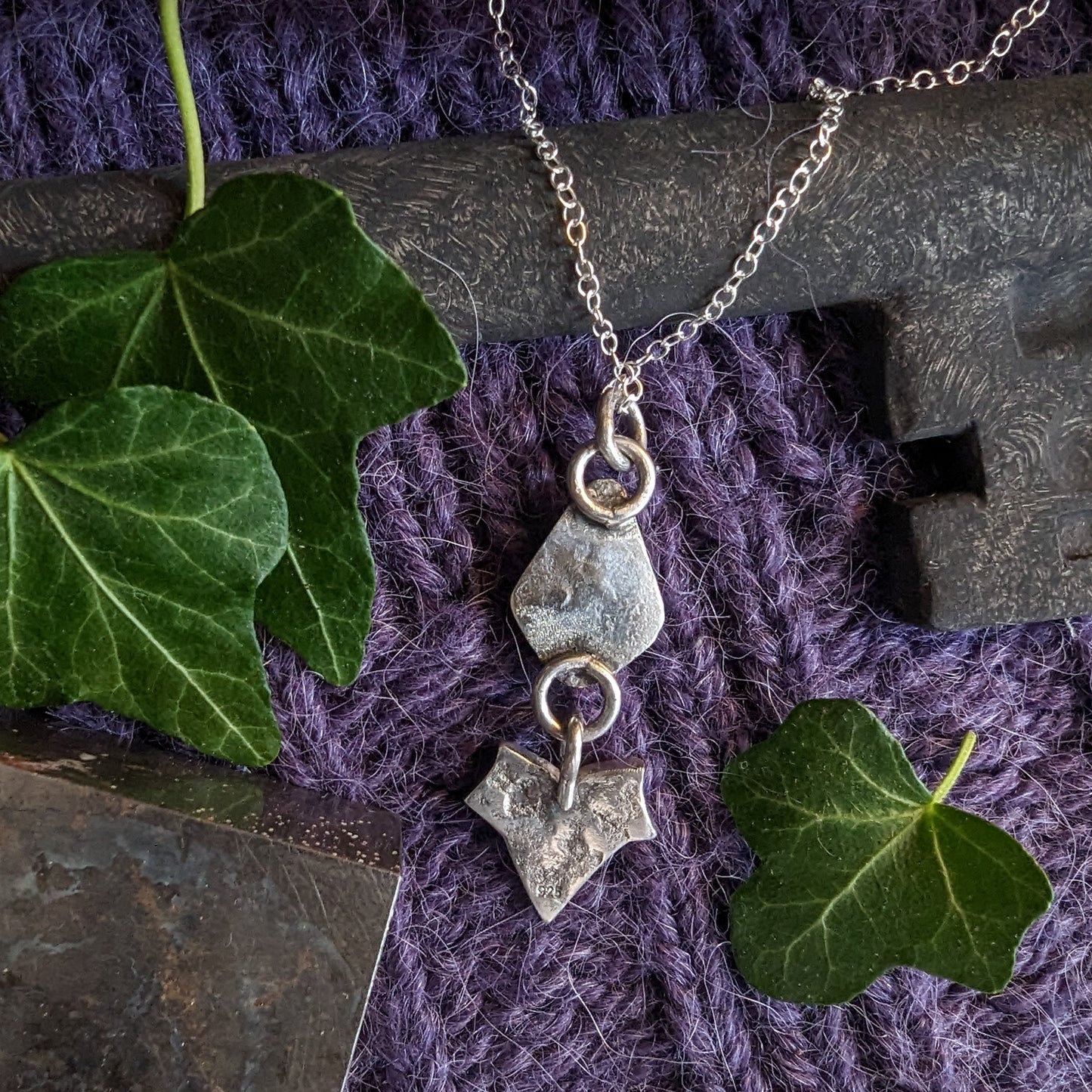 Spirit of Ivy . Snowflake Obsidian Saturn Talisman