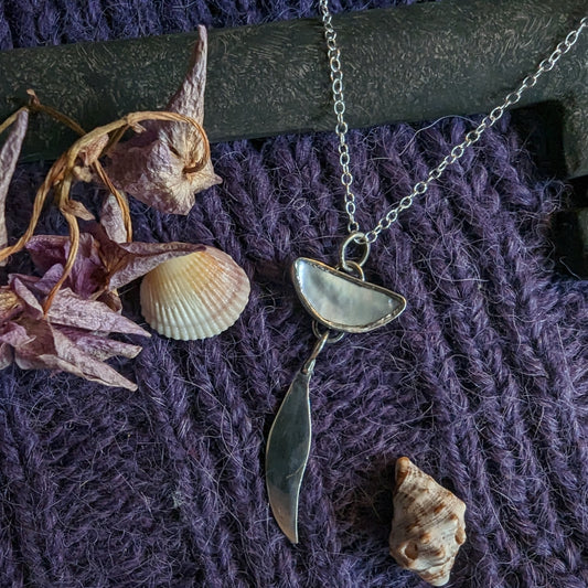 Spirit of Eucalyptus . Mother of Pearl Moon Talisman